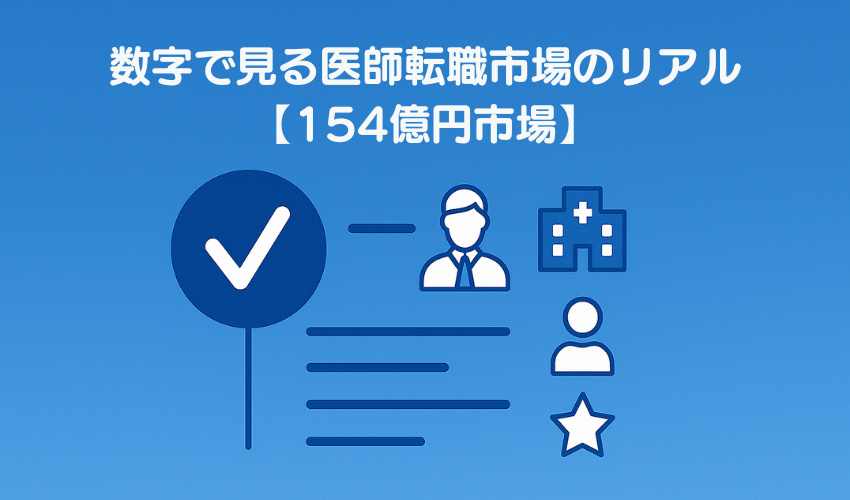 数字で見る医師転職市場のリアル【154億円市場】