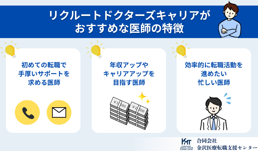 リクルートドクターズキャリアがおすすめな医師の特徴